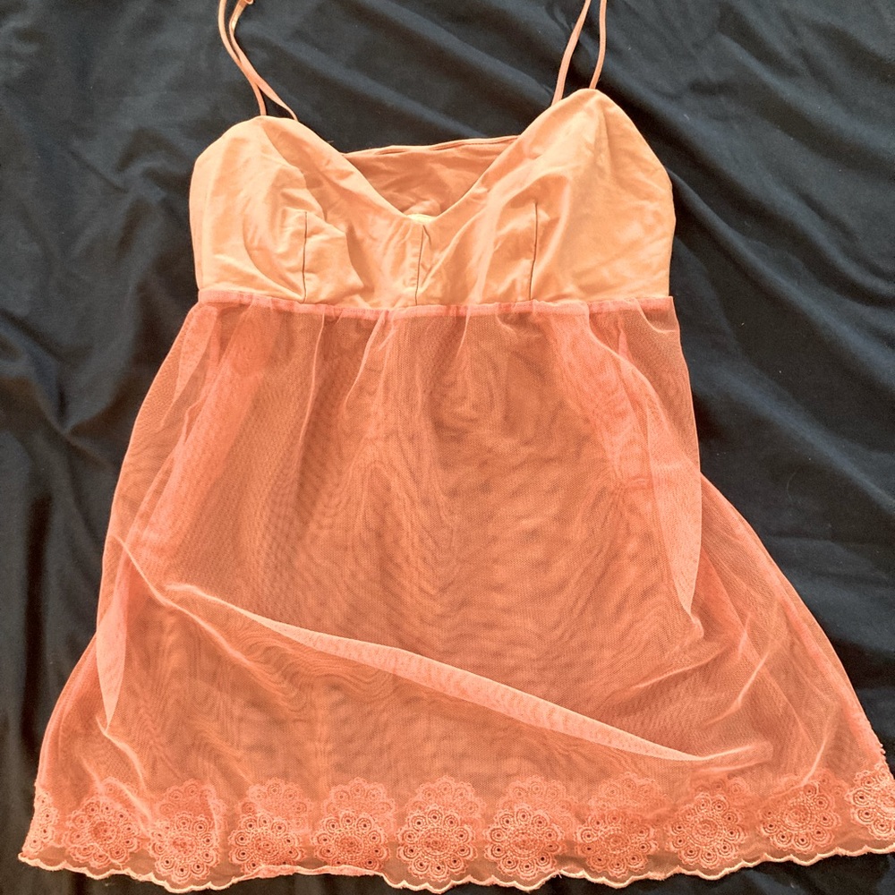 LaSenza Pink Satin ‘n’ Sheer Teddy